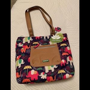 NWT Lily Bloom canvas-ish pocket book/tote